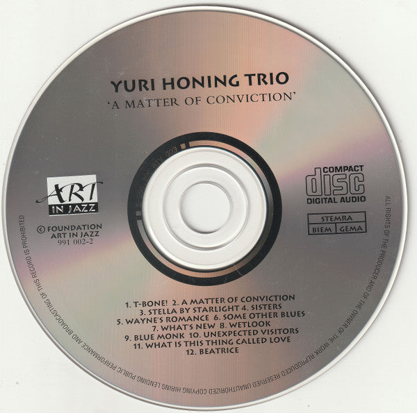 The Yuri Honing Trio : A Matter Of Conviction (CD, Album)