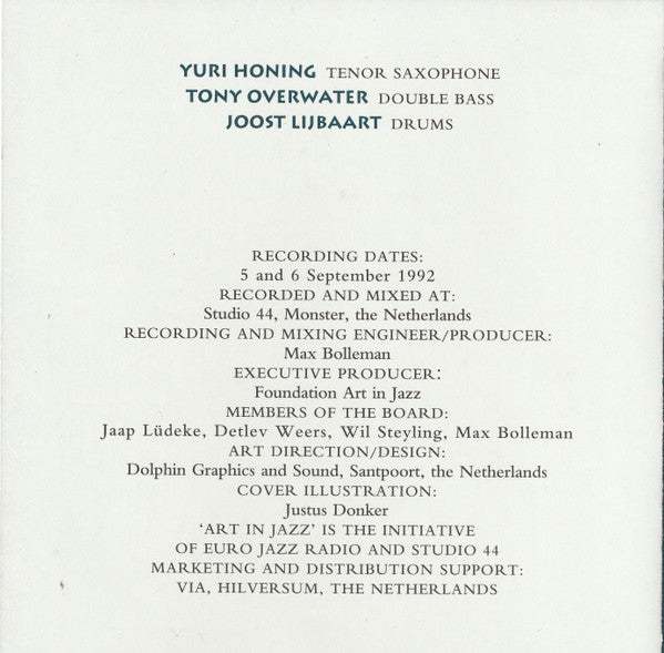 The Yuri Honing Trio : A Matter Of Conviction (CD, Album)