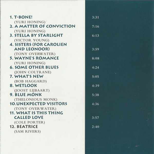 The Yuri Honing Trio : A Matter Of Conviction (CD, Album)