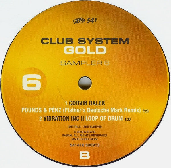 Various : Club System Gold Sampler 6 (12", Smplr)