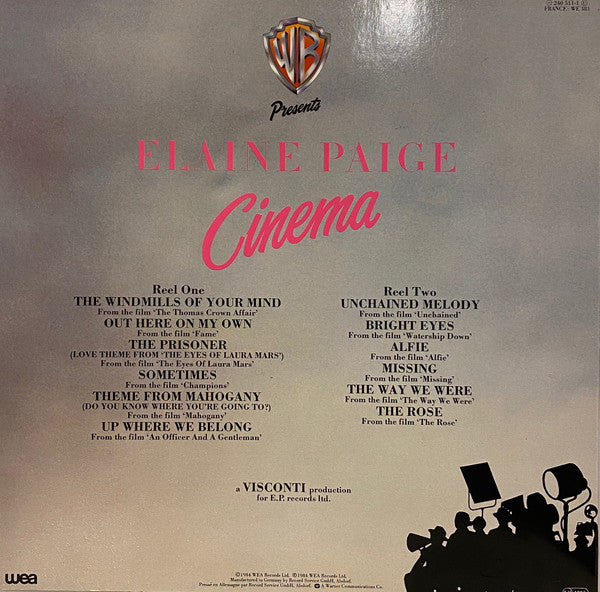 Elaine Paige : Cinema (LP, Album)