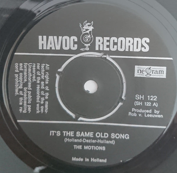 The Motions : It's The Same Old Song / Someday Child (7", Single, Bla)