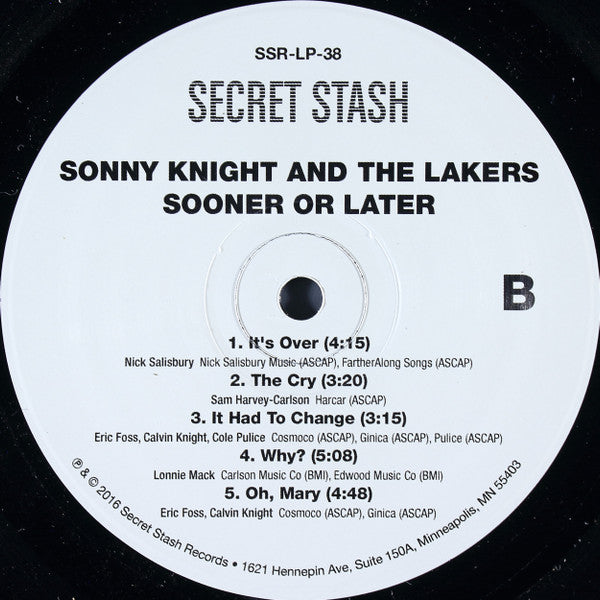 Sonny Knight & The Lakers : Sooner Or Later (LP, Album)