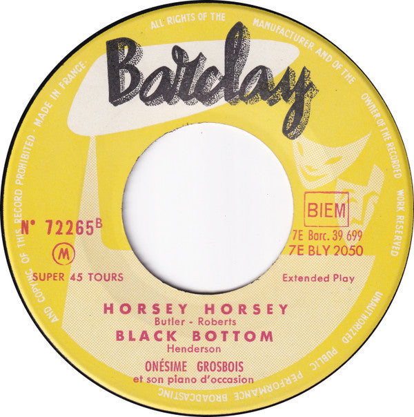 Onésime Grosbois Et Son Piano D'Occasion : Oi Lambeth Walk (7", EP, Mono)