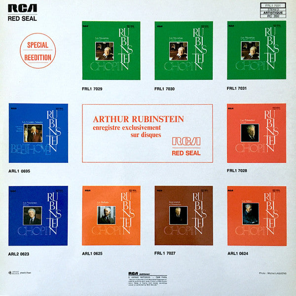 Frédéric Chopin Played By Arthur Rubinstein : Les Mazurkas N°s 34 à 51 (Volume 3) (LP, Album)