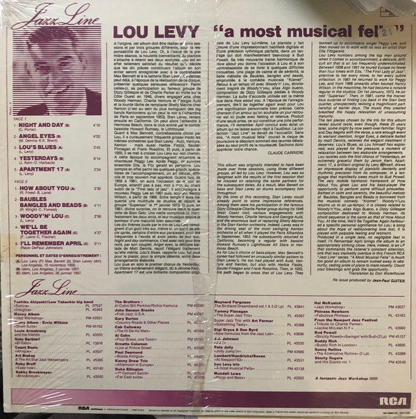 Lou Levy Trio : "A Most Musical Fella" (LP, Mono, RE)