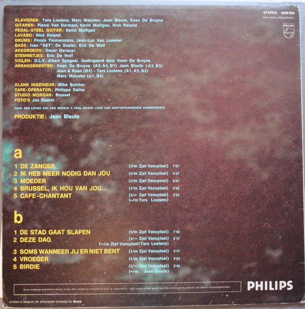 Zjef Vanuytsel : De Zanger (LP, Album)