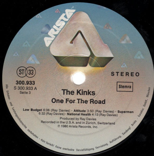 The Kinks : One For The Road (2xLP, Album)