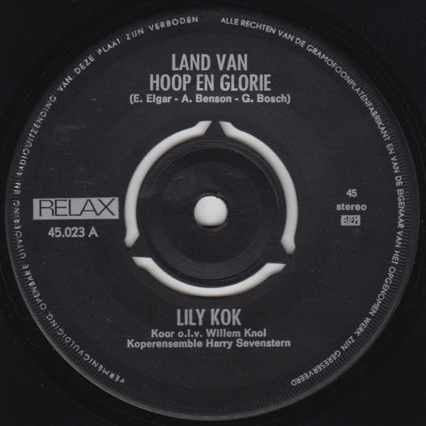 Lily Kok : Land van Hoop En Glorie (7", Single)