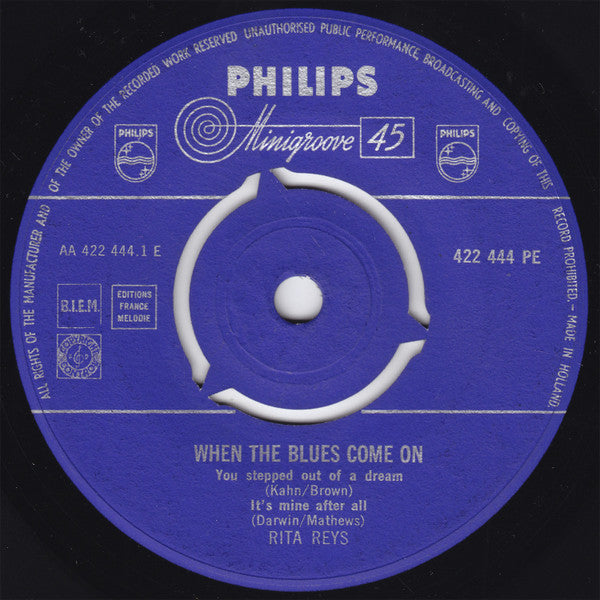 Rita Reys : When The Blues Come On (7", EP)