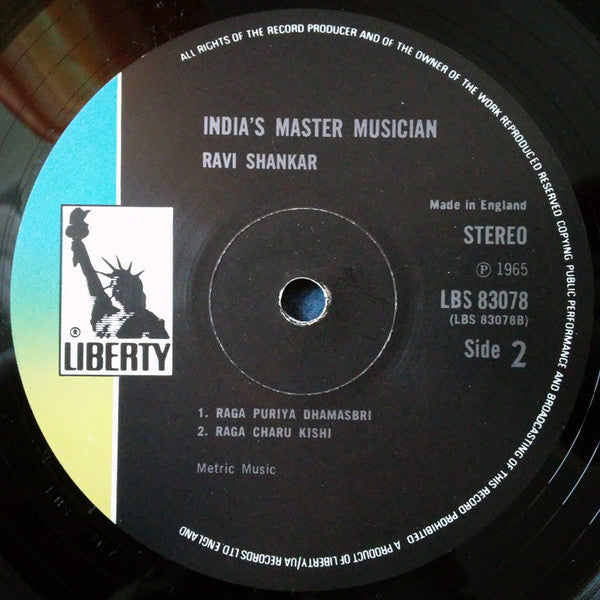 Ravi Shankar : India's Master Musician (LP, RE)