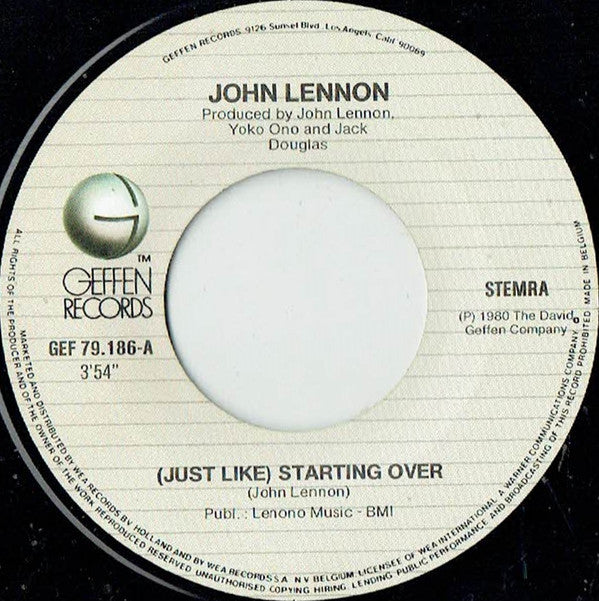 John Lennon : (Just Like) Starting Over (7")