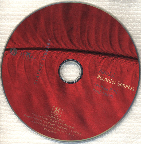 Georg Friedrich Händel - Michala Petri • Keith Jarrett : Recorder Sonatas (CD, Album, RE, RM)