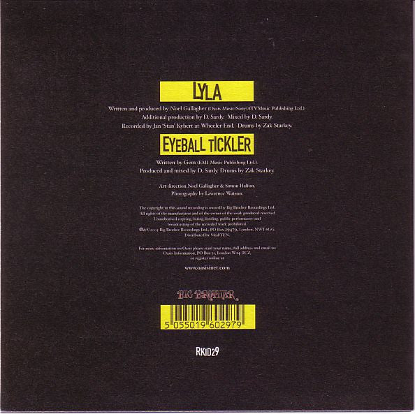 Oasis (2) : Lyla (7", Single)