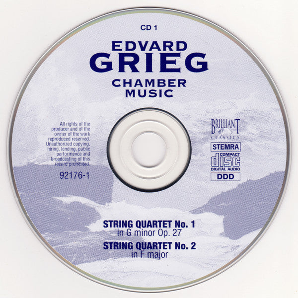 Edvard Grieg, Raphael Quartet, Ivan Ženatý, Antonin Kubalek : Chamber Music (Complete) (3xCD, Comp)