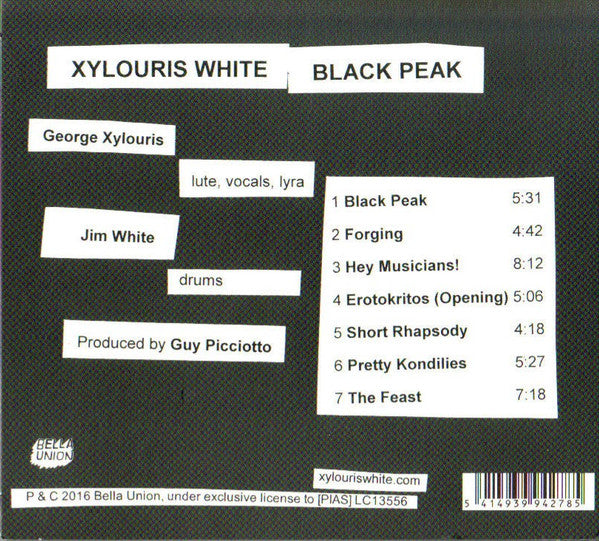 Xylouris White : Black Peak (CD, Album)