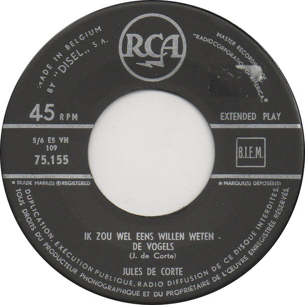 Jules de Corte : Levensliedjes Volume 1 (7", EP)