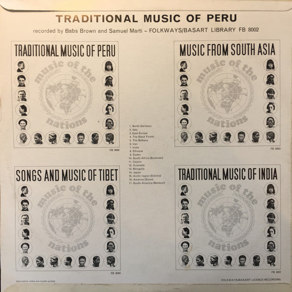 Various : Traditional Music Of Peru (LP)