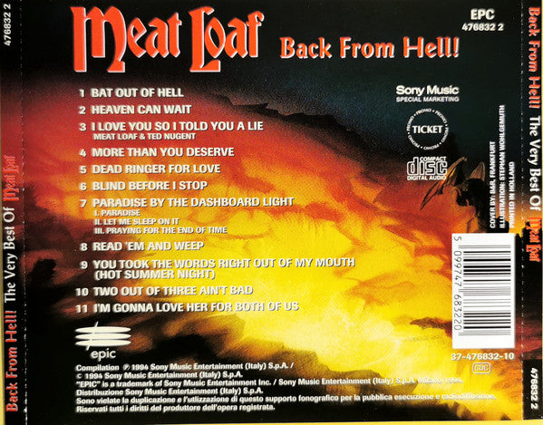 Meat Loaf : Back From Hell! - The Very Best Of Meat Loaf (CD, Comp)