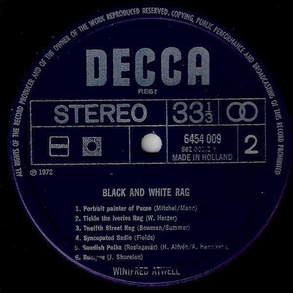 Winifred Atwell : Black And White Rag (LP, Comp)