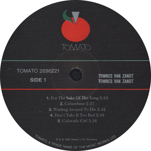 Townes Van Zandt : Townes Van Zandt (LP, Album, RE)