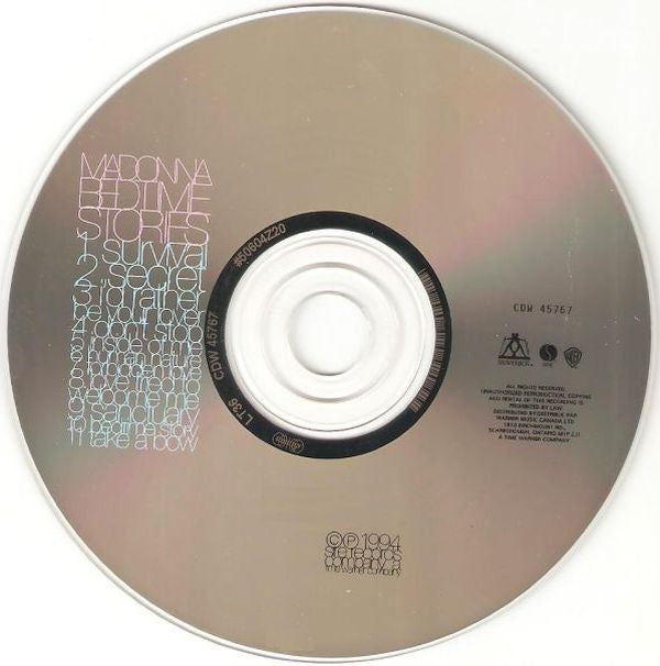 Madonna : Bedtime Stories (CD, Album, RE)