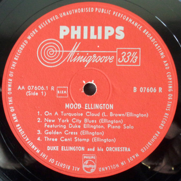 Duke Ellington And His Orchestra : Mood Ellington (10", Comp)