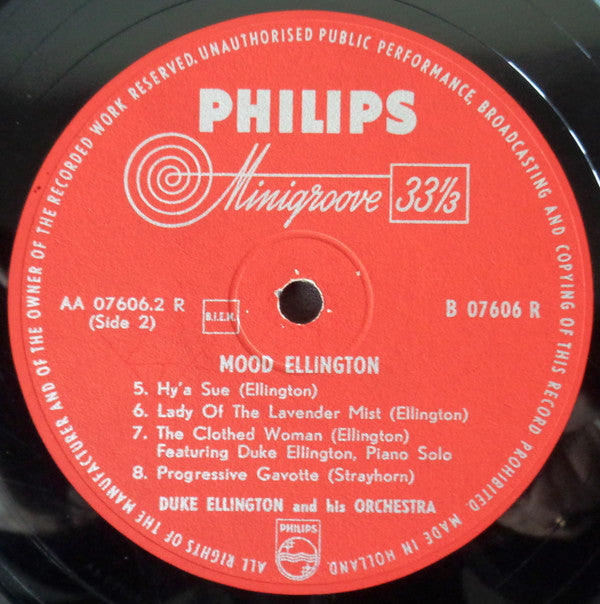 Duke Ellington And His Orchestra : Mood Ellington (10", Comp)