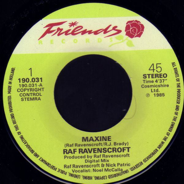 Raphael Ravenscroft : Maxine (7", Single)