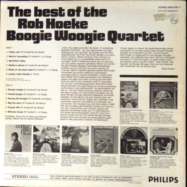 Rob Hoeke Boogie Woogie Quartet : The Best Of The Rob Hoeke Boogie Woogie Quartet (LP, Comp)