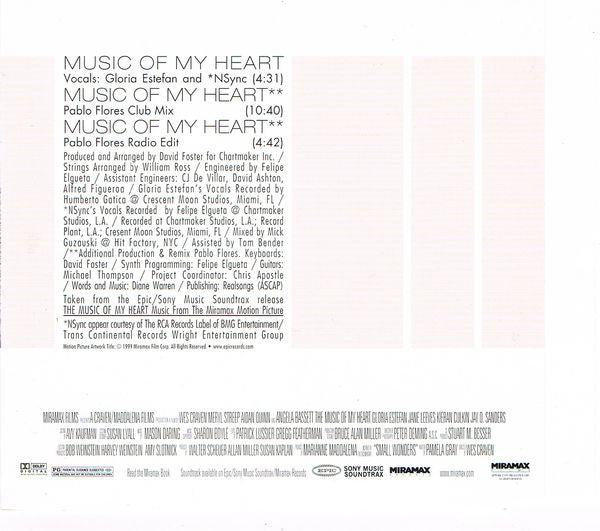 Gloria Estefan & *NSYNC : Music Of My Heart (CD, Maxi)