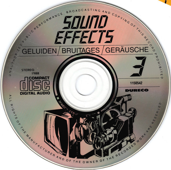 No Artist : Soundeffects 3 - Birds - Poultry - Cattle - Domestic Animals - Wild Animals - Wild Birds - Cage Birds - Domestic Animals (CD)