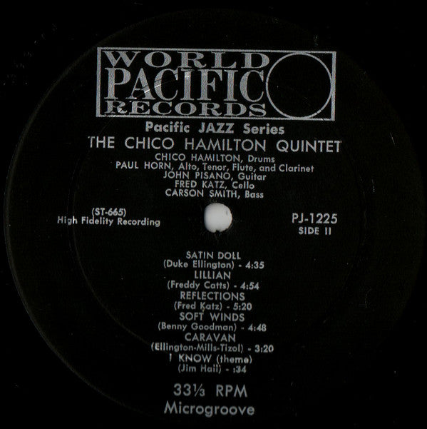 The Chico Hamilton Quintet : Chico Hamilton Quintet (LP, Album, Mono)