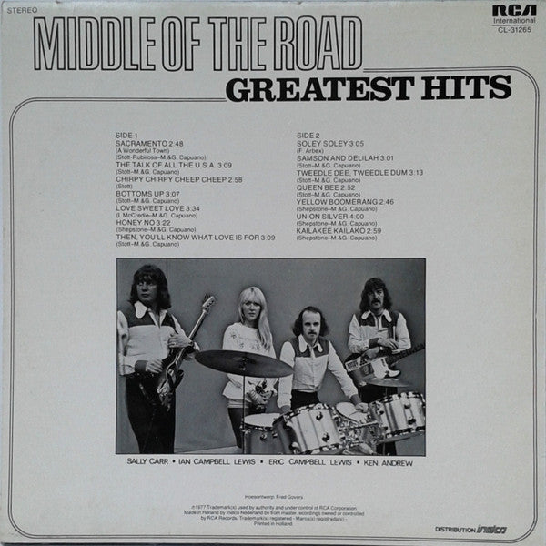 Middle Of The Road : Greatest Hits (LP, Comp)