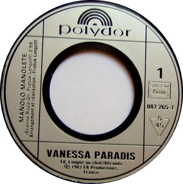 Vanessa Paradis : Manolo Manolete (7", Single)