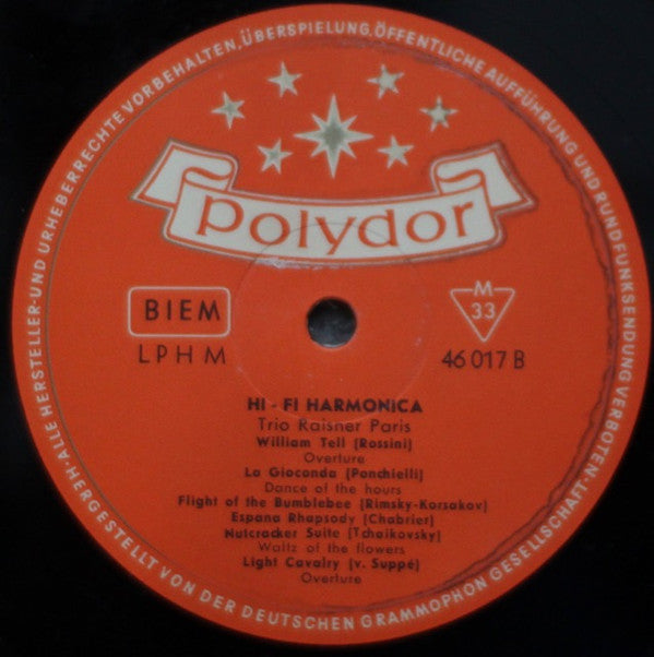 Trio Raisner : Hi-Fi-Harmonica (LP, Mono)