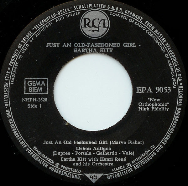 Eartha Kitt : Just An Old-Fashioned Girl (7", EP)