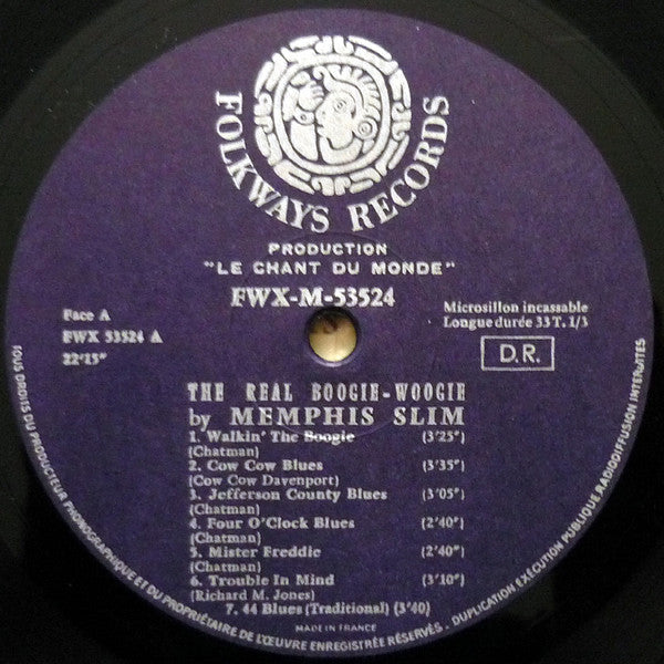 Memphis Slim : And The Real Boogie-Woogie (LP, Album, Tri)