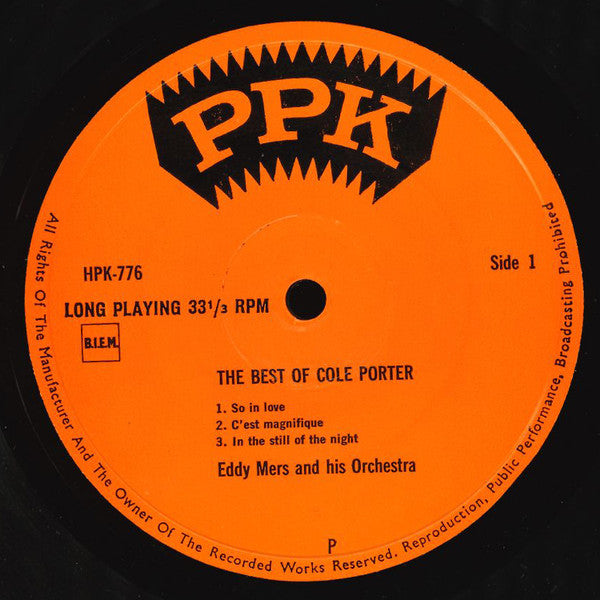 Eddy Mers And His Orchestra : The Best Of Cole Porter (7", EP)