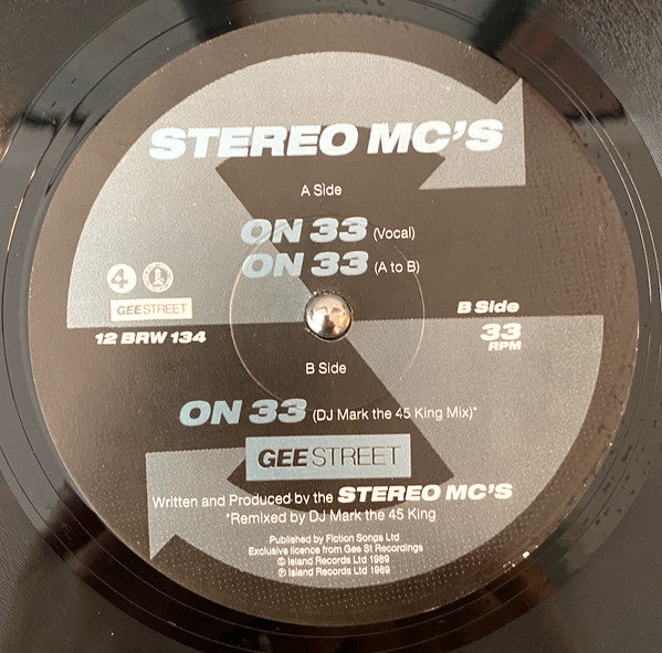 Stereo MC's : On 33 (12", Single)