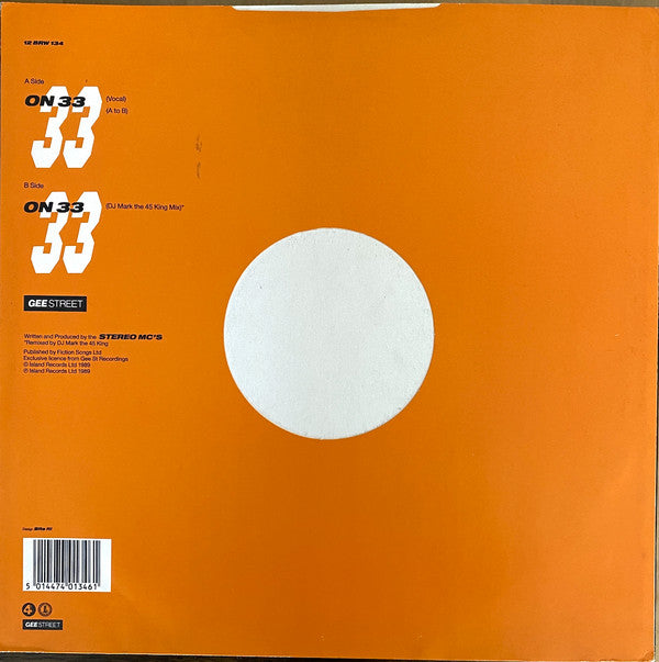 Stereo MC's : On 33 (12", Single)