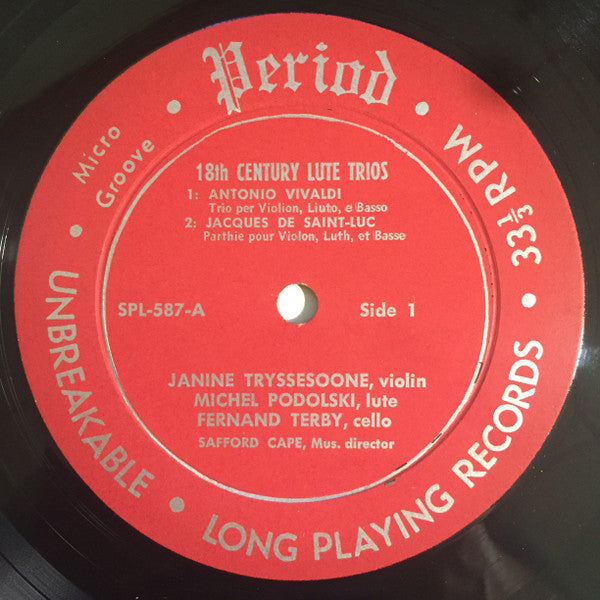Trio au luth de Bruxelles : 18th Century Lute Trios (LP)