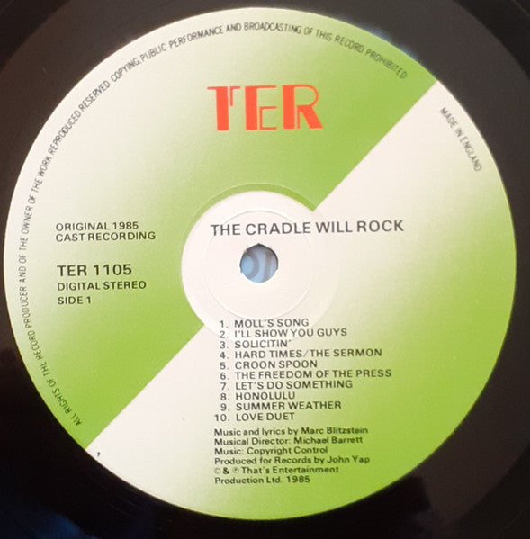 Marc Blitzstein : The Cradle Will Rock (Highlights From The Complete Recording) (LP, Album)