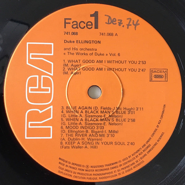 Duke Ellington And His Orchestra : The Works Of Duke - Integrale Volume 6 (LP, Comp)