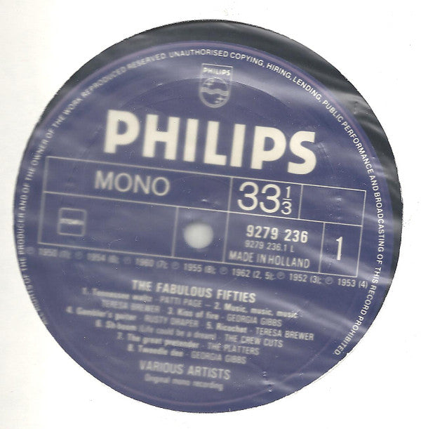 Various : The Fabulous Fifties  (LP, Comp, Mono,  )
