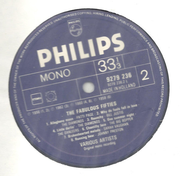 Various : The Fabulous Fifties  (LP, Comp, Mono,  )