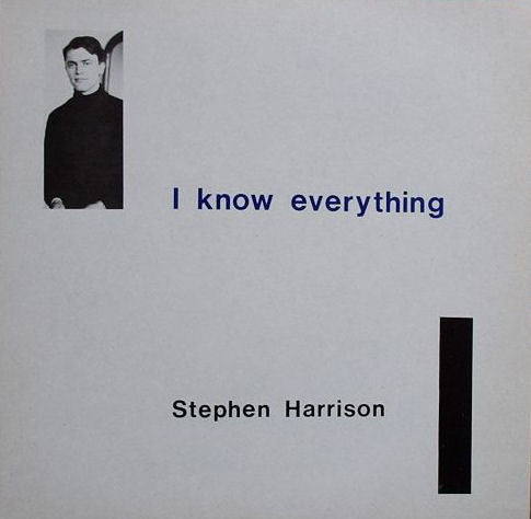 Stephen Harrison (2) : I Know Everything (LP, MiniAlbum)