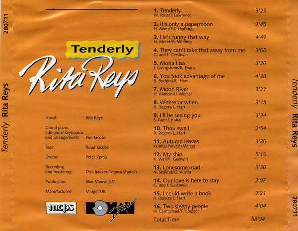 Rita Reys : Tenderly (CD)