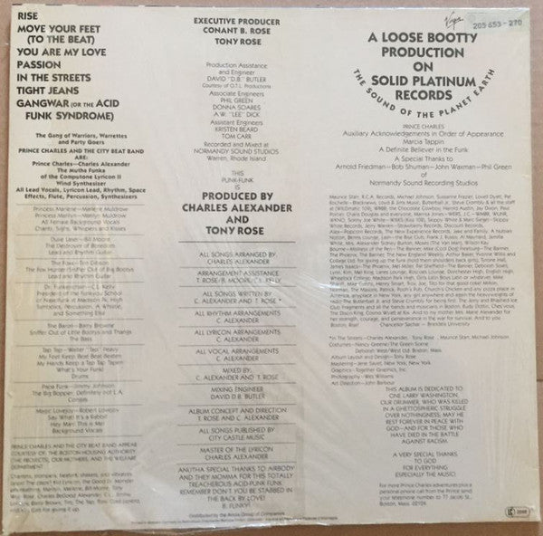 Prince Charles And The City Beat Band : Gang War (LP, Album)