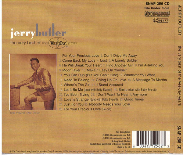 Jerry Butler : The Very Best Of The Vee-Jay Years (CD, Comp, RM, Dig)